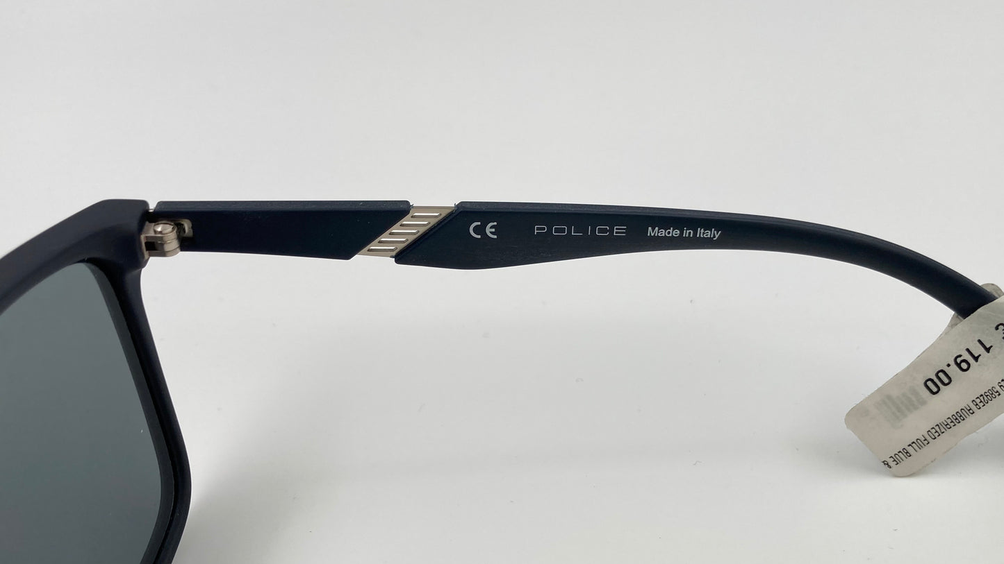 *NEW* POLICE SPL529 SPEED 5892EB RUBBERIZED POLARIZED SUNGLASSES - FULL BLUE