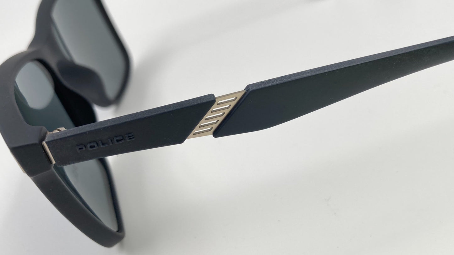 *NEW* POLICE SPL529 SPEED 5892EB RUBBERIZED POLARIZED SUNGLASSES - FULL BLUE