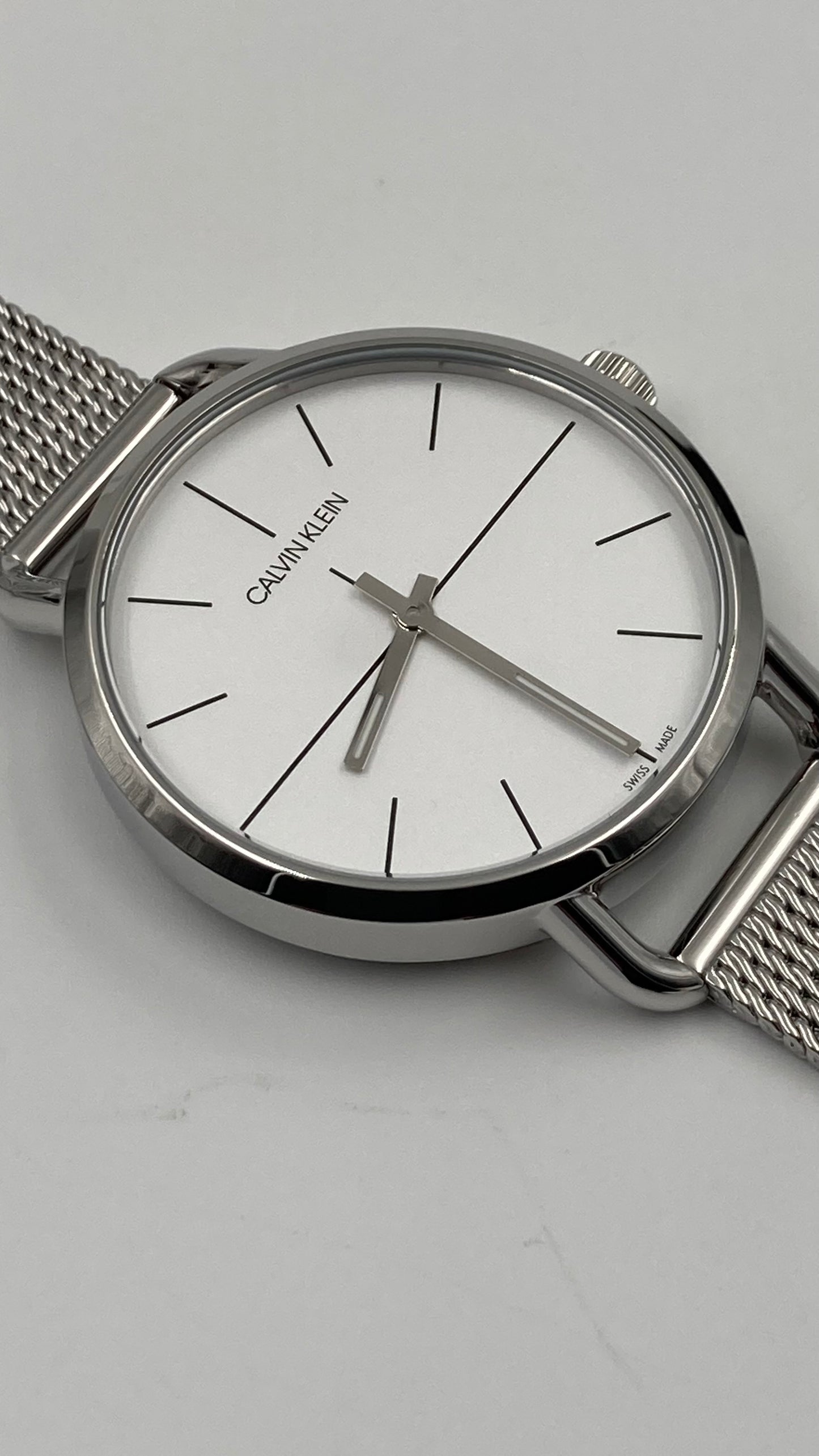 New Swiss Made CALVIN KLEIN Even Quartz White Dial Ladies Watch