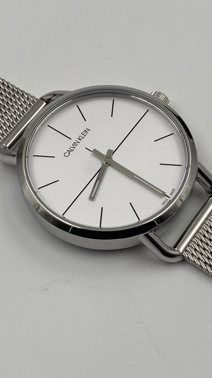 New Swiss Made CALVIN KLEIN Even Quartz White Dial Ladies Watch