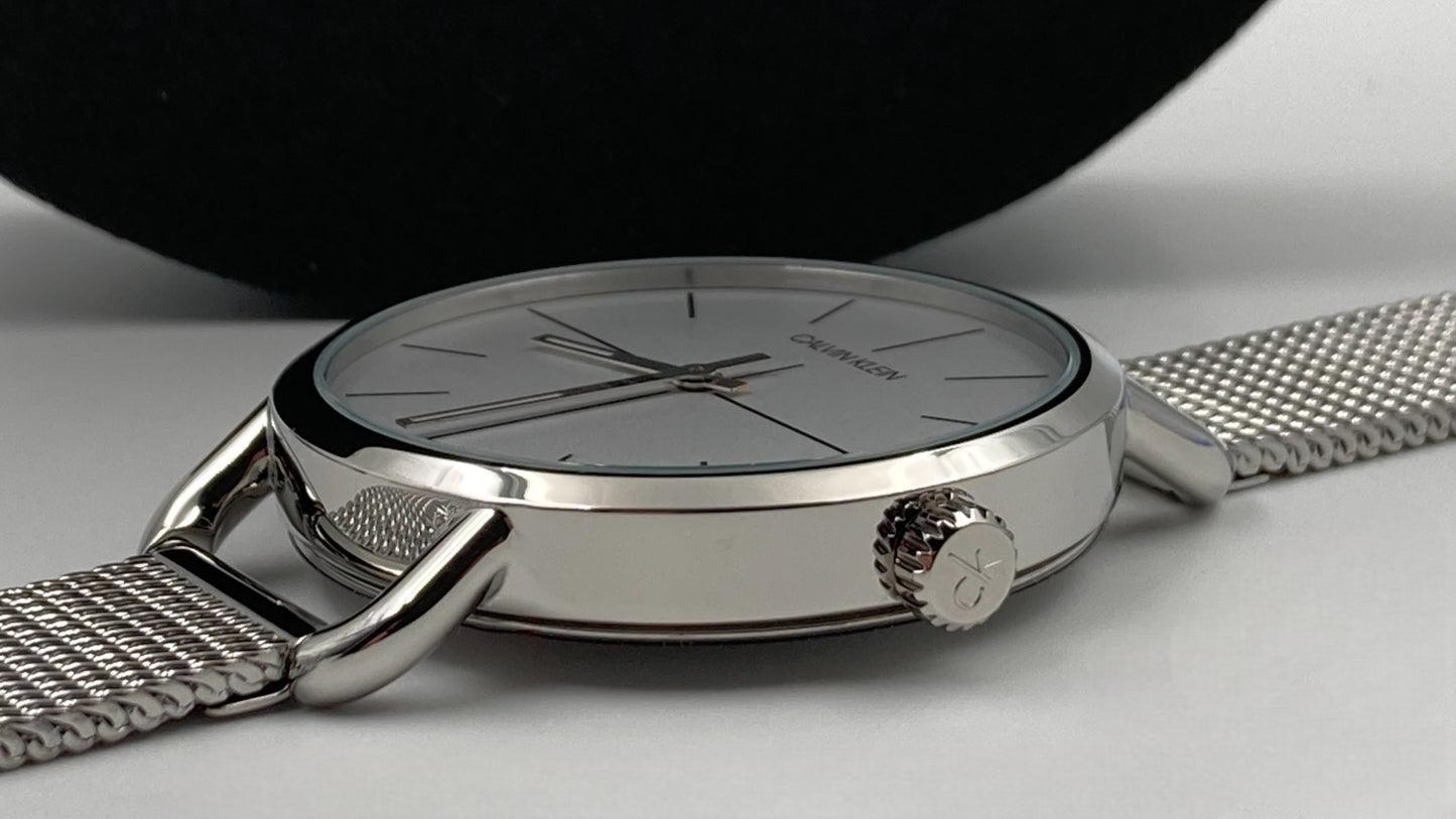 New Swiss Made CALVIN KLEIN Even Quartz White Dial Ladies Watch