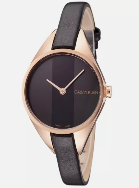 New Swiss Made CALVIN KLEIN Rebel Quartz Black Dial Ladies Watch