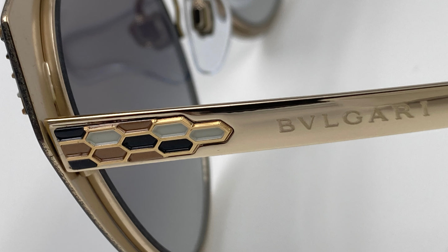 *NEW* BVLGARI SERPENTI SUNGLASSES BV6095 2024/8G - YELLOW GOLD/BLACK