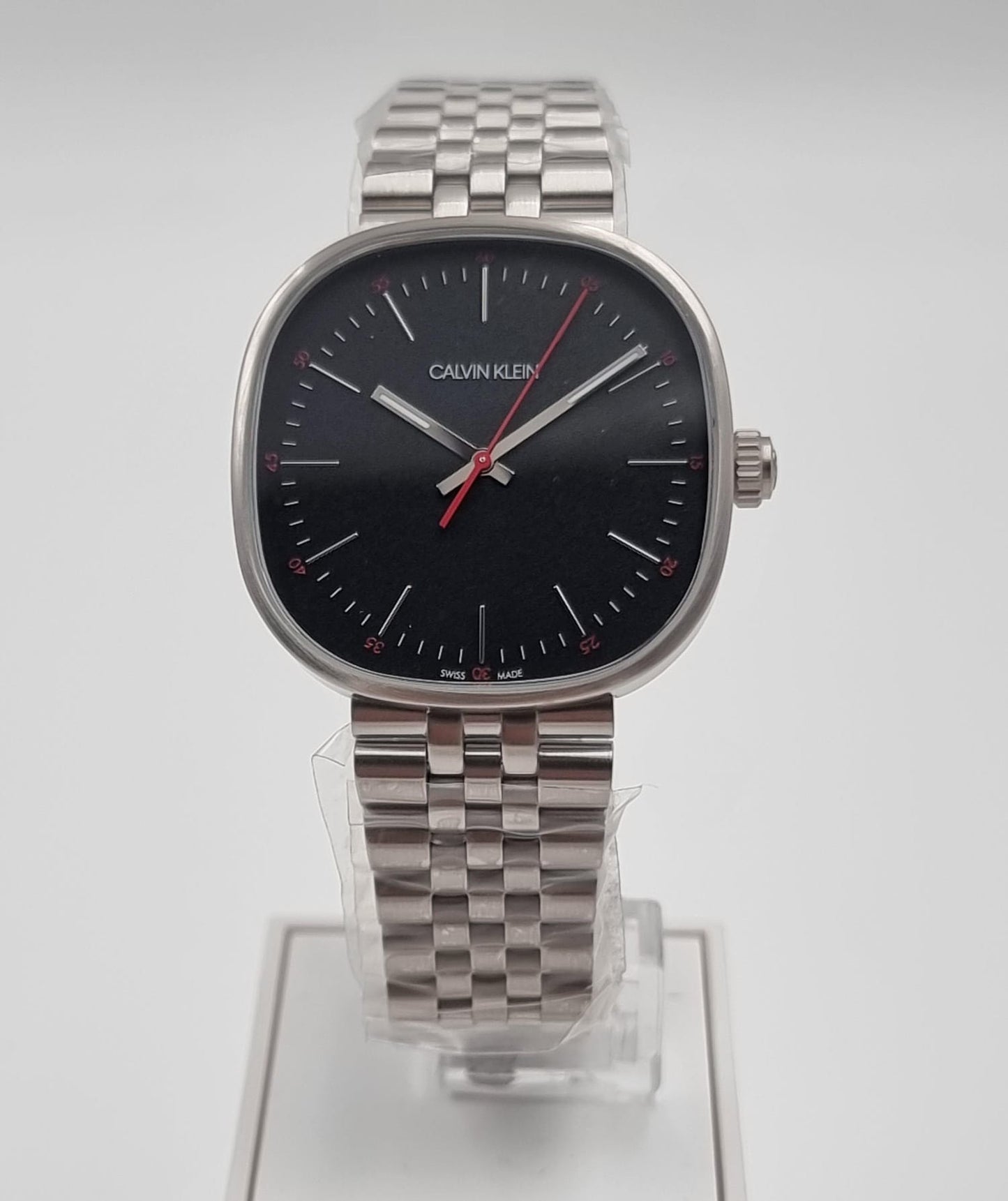 New Swiss Made CALVIN KLEIN Squarely Quartz Black Dial Men's Watch