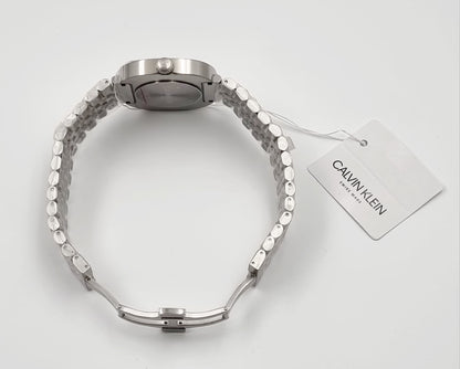 New Swiss Made CALVIN KLEIN Squarely Quartz Black Dial Men's Watch