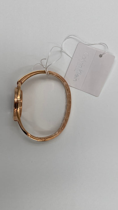 New Swiss Made CALVIN KLEIN Light Silver Dial Medium Ladies Quartz Watch