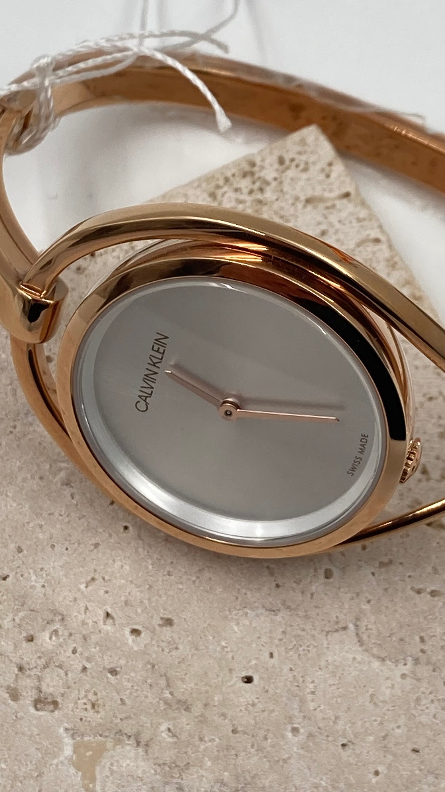 New Swiss Made CALVIN KLEIN Light Silver Dial Medium Ladies Quartz Watch