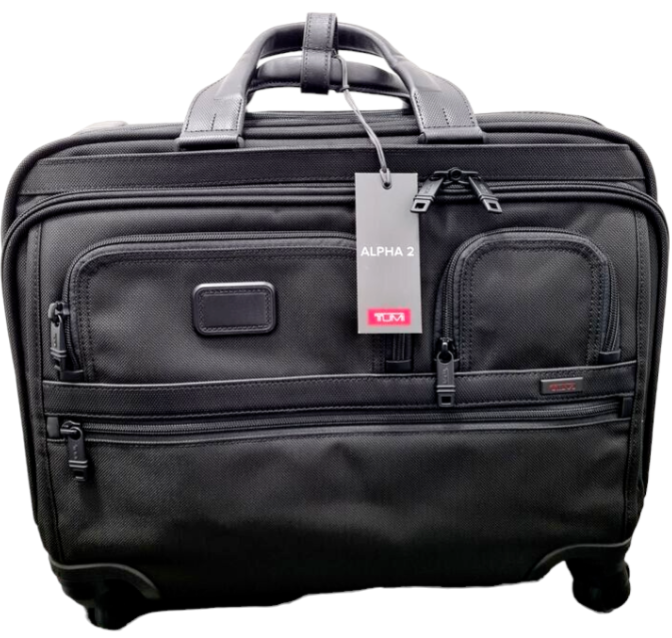New TUMI ALPHA 2 DELUXE BUSINESS TROLLEY WITH LAP TOP BAG