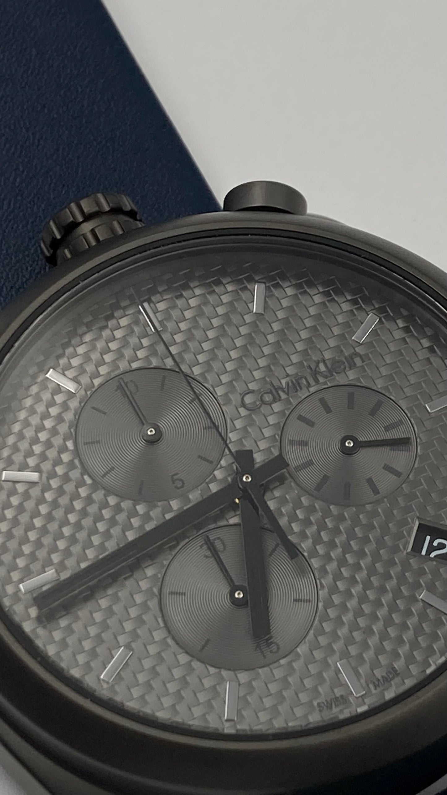 New Swiss Made CALVIN KLEIN Control Chronograph Grey Dial Men's Watch