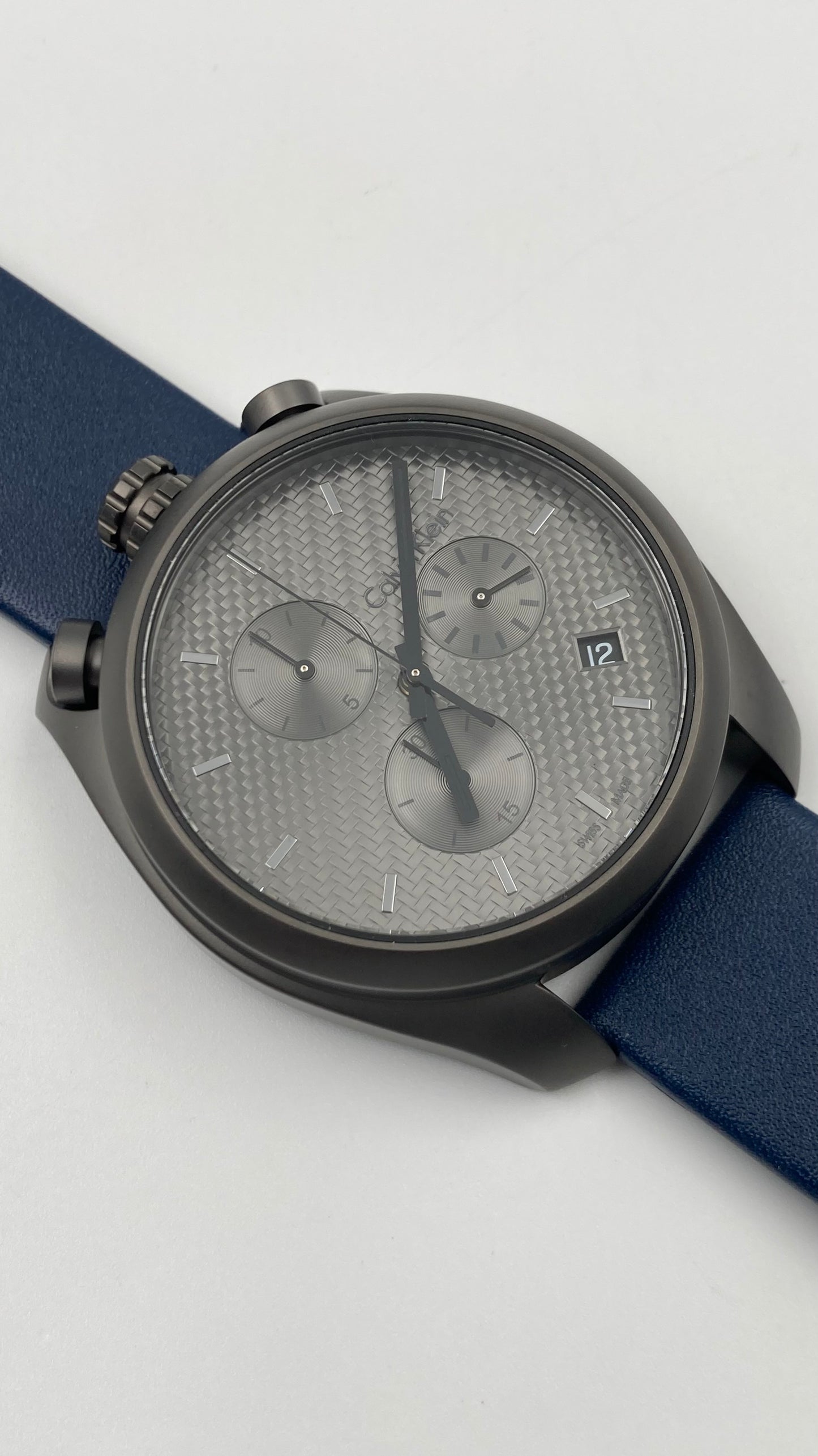 New Swiss Made CALVIN KLEIN Control Chronograph Grey Dial Men's Watch