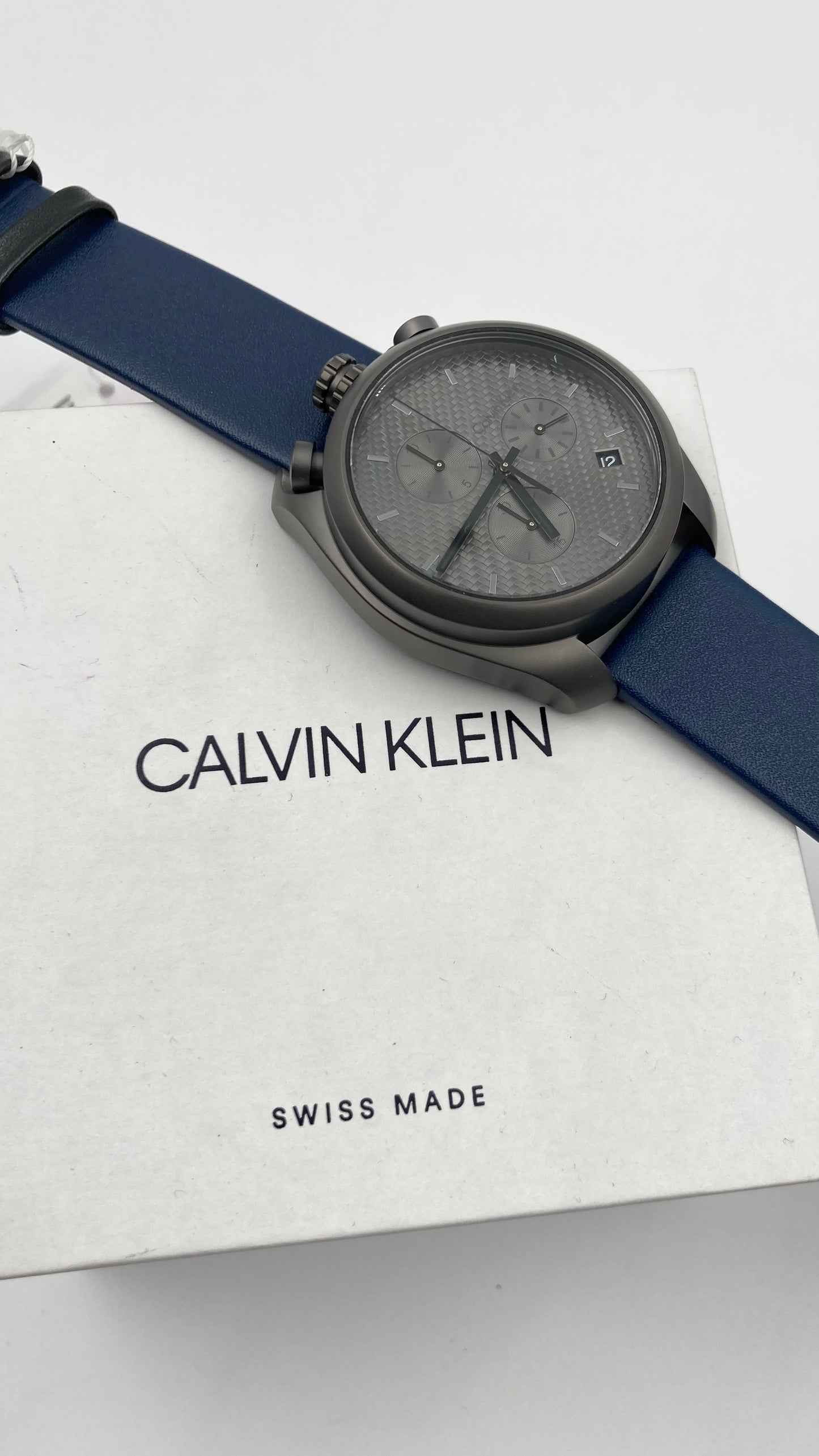 New Swiss Made CALVIN KLEIN Control Chronograph Grey Dial Men's Watch