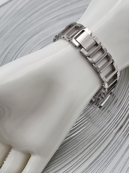 New Swiss Made CALVIN KLEIN Stately Quartz Silver Dial Ladies Watch