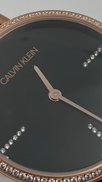 CALVIN KLEIN Seduce Seduction Quarzuhr mit schwarzem Zifferblatt in der Schweiz