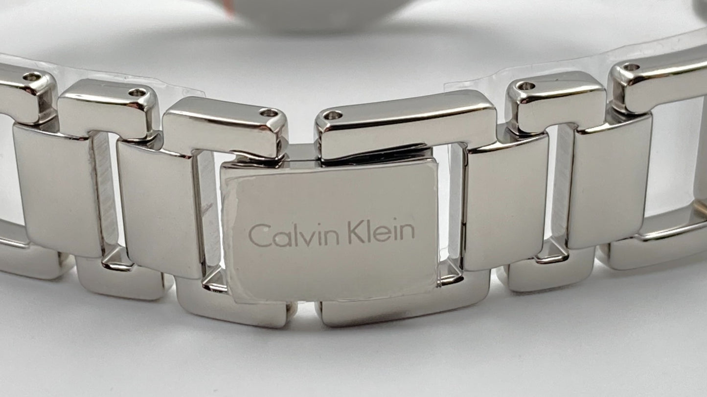 New Swiss Made CALVIN KLEIN Dainty Diamonds Silver Dial Ladies Watch