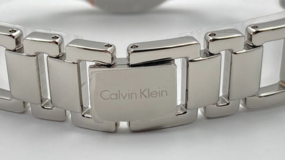 New Swiss Made CALVIN KLEIN Dainty Diamonds Silver Dial Ladies Watch