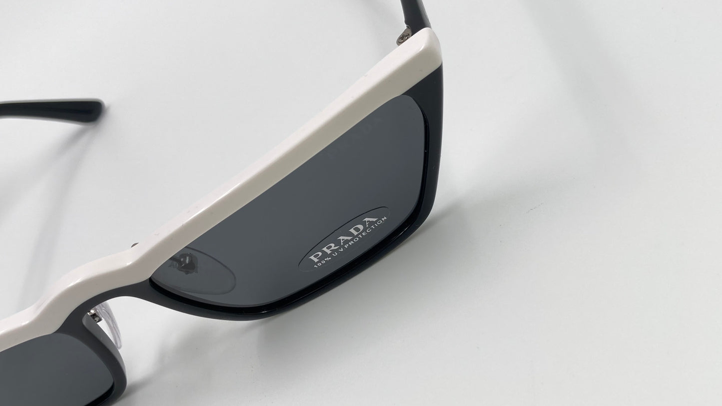 *NEW* PRADA ULTRAVOX SPECIAL COLLECTION SPR19U YC4 5S0 SUNGLASSES - BLACK/WHITE
