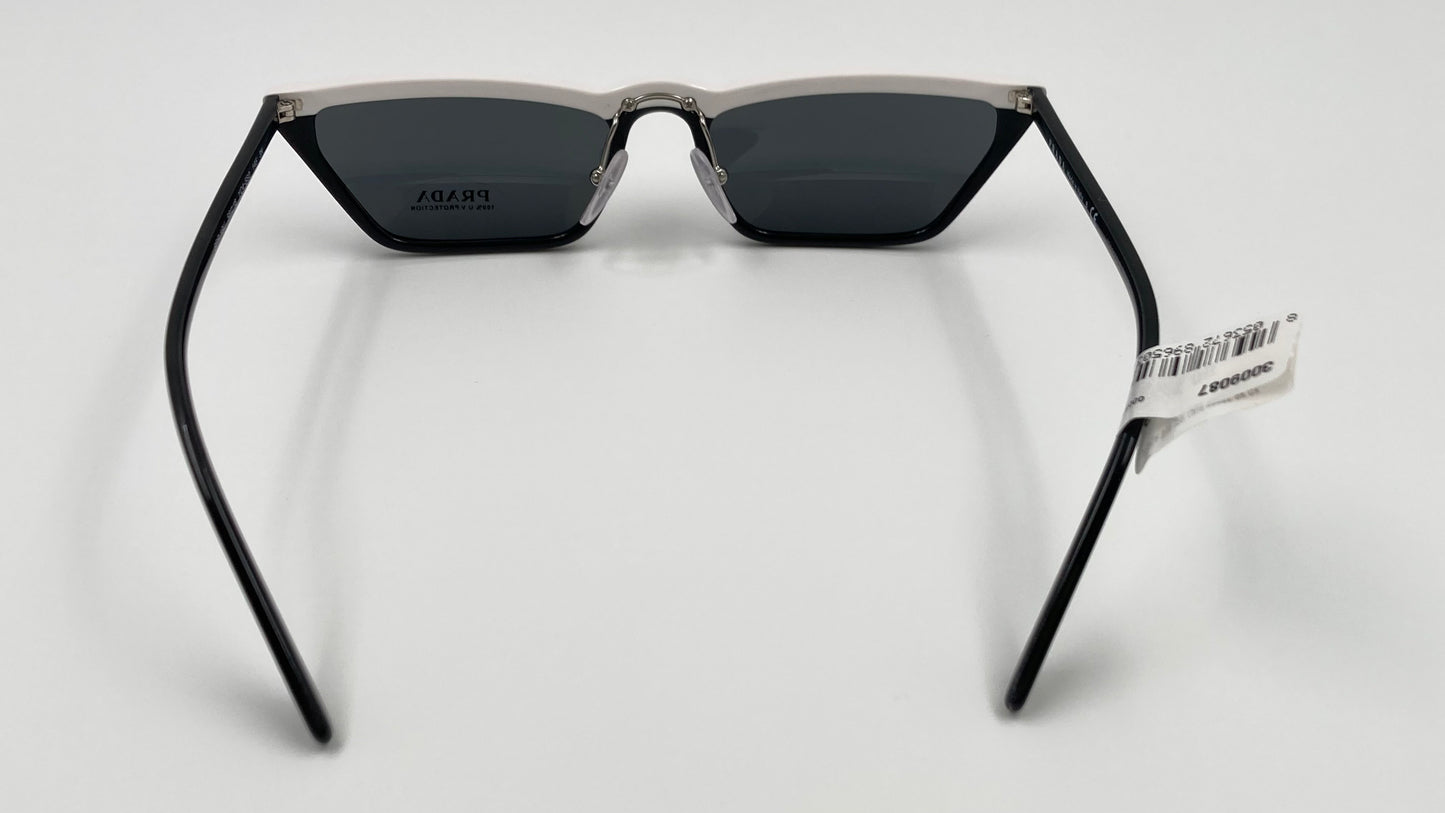 *NEW* PRADA ULTRAVOX SPECIAL COLLECTION SPR19U YC4 5S0 SUNGLASSES - BLACK/WHITE