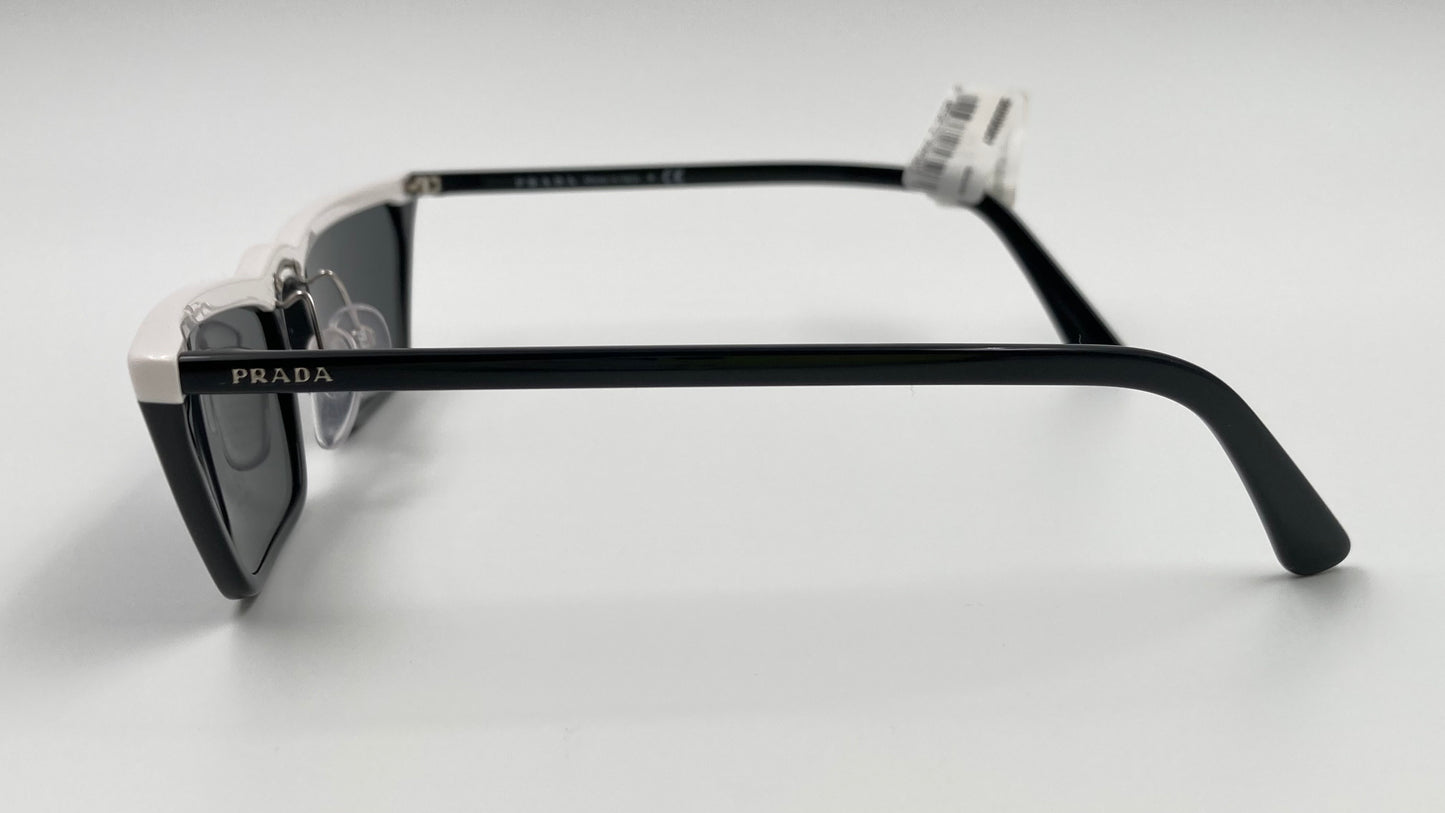 *NEW* PRADA ULTRAVOX SPECIAL COLLECTION SPR19U YC4 5S0 SUNGLASSES - BLACK/WHITE