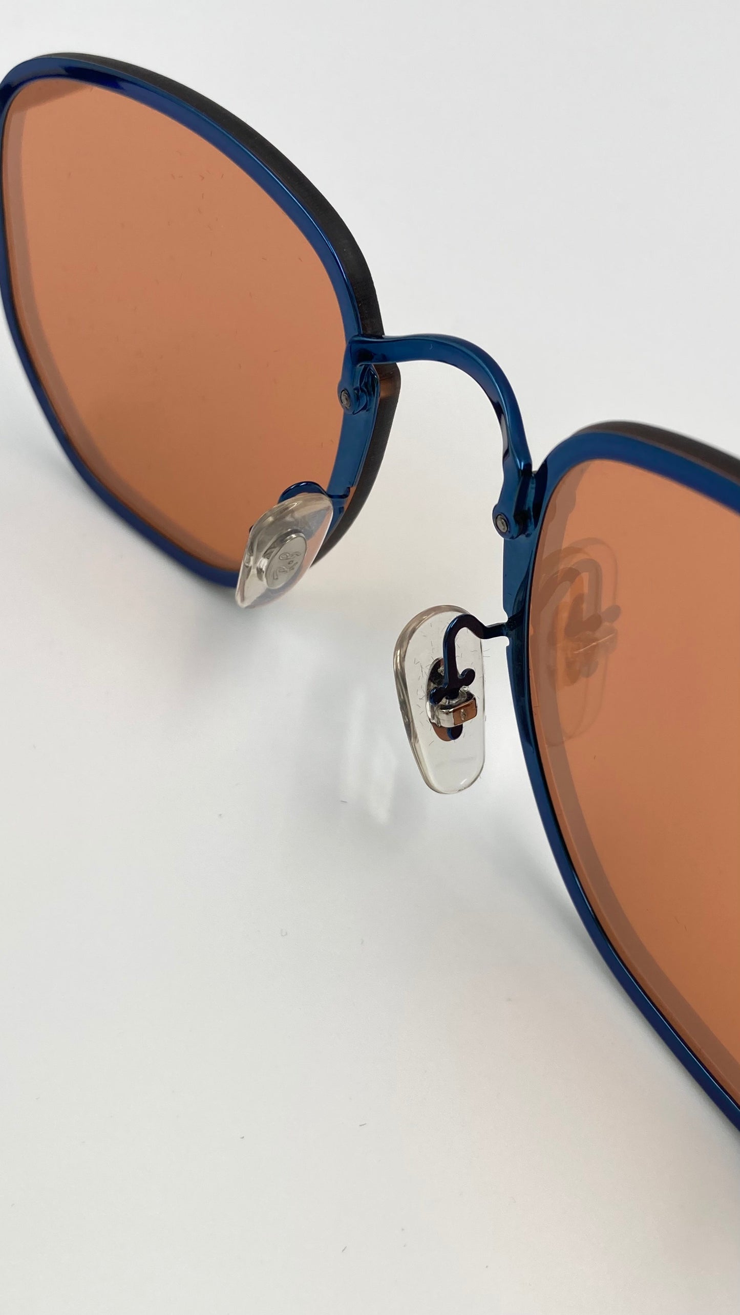 RAY BAN RB3579-N 9038/7J BLAZE HEXAGONAL SUNGLASSES - BLUE/DARK ORANGE MIRROR