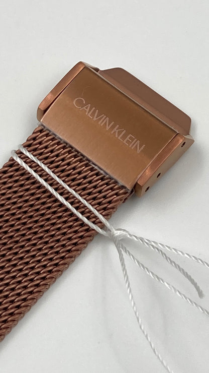 Neue, in der Schweiz hergestellte CALVIN KLEIN Minimal Quartz Herrenuhr mit rosa Zifferblatt