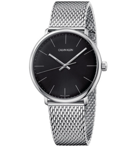 Neue, in der Schweiz hergestellte CALVIN KLEIN High Noon Quarz-Herrenuhr mit schwarzem Zifferblatt