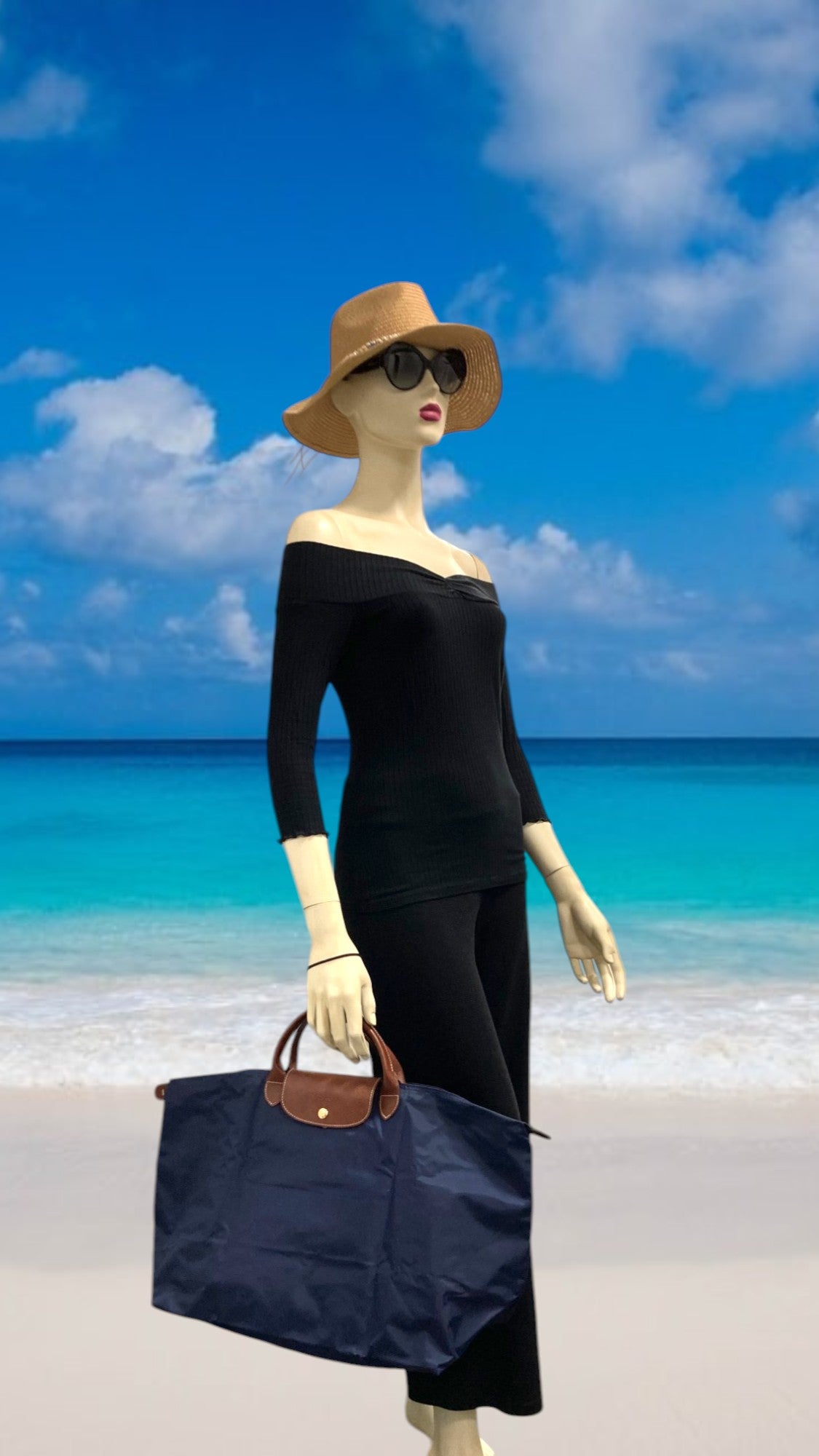 LONGCHAMP LE PLIAGE TRAVEL BAG - L - NAVY – Lux & Deals