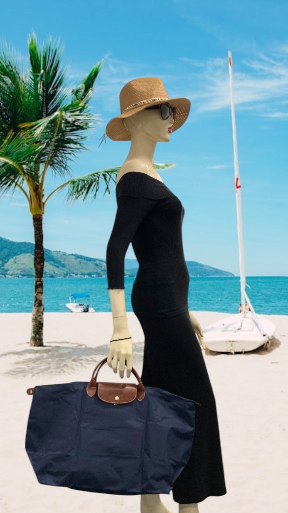 LONGCHAMP LE PLIAGE TRAVEL BAG - L - NAVY – Lux & Deals