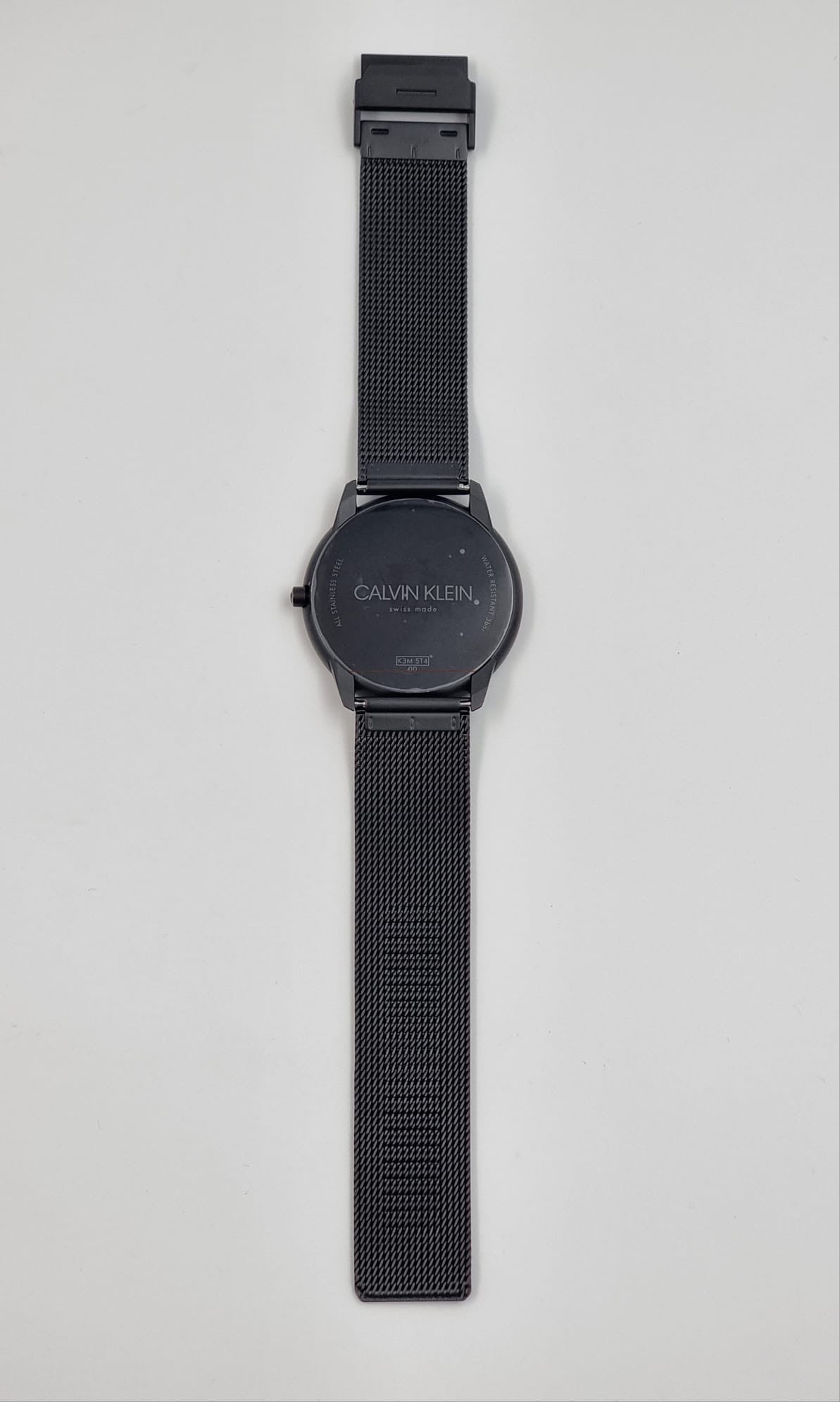 Neue, in der Schweiz hergestellte CALVIN KLEIN Minimal Quartz Herrenuhr mit schwarzem Zifferblatt