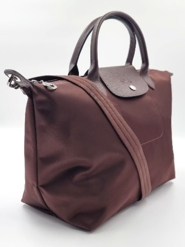 LONGCHAMP LE PLIAGE NOE TOP HANDLE BAG - MEDIUM - CHOCOLATE