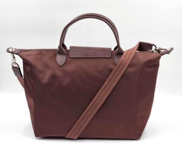 LONGCHAMP LE PLIAGE NOE TOP HANDLE BAG - MEDIUM - CHOCOLATE