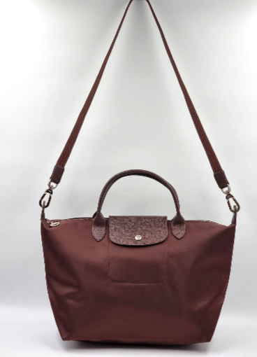 LONGCHAMP LE PLIAGE NOE TOP HANDLE BAG - MEDIUM - CHOCOLATE