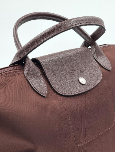 LONGCHAMP LE PLIAGE NOE TOP HANDLE BAG - MEDIUM - CHOCOLATE
