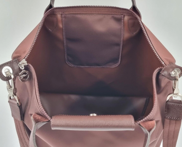 LONGCHAMP LE PLIAGE NOE TOP HANDLE BAG - MEDIUM - CHOCOLATE