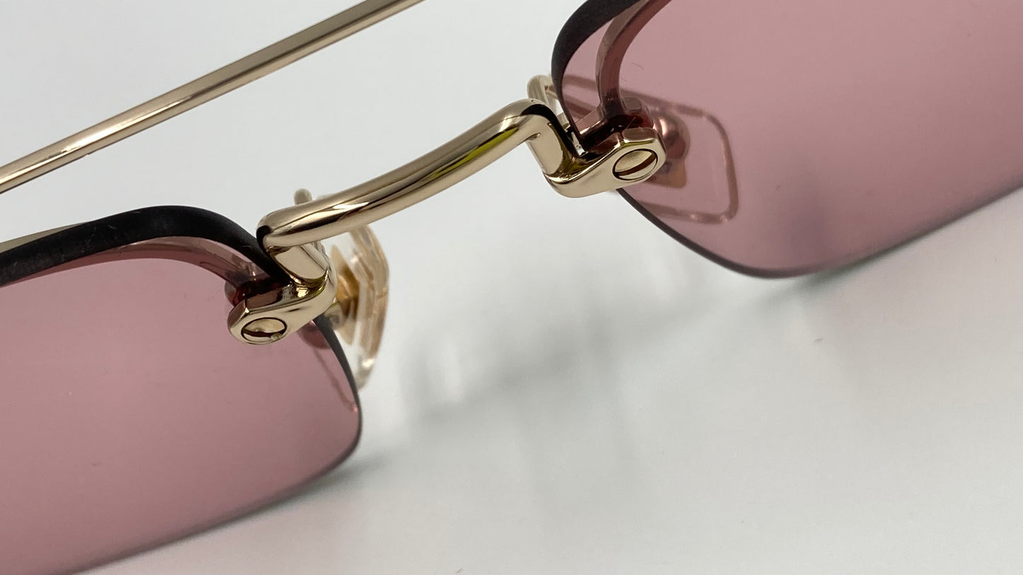 *NEW* MIU MIU MU59T ZVN-9G1 SPECIAL PROJECT SUNGLASSES - PALE GOLD/VIOLET