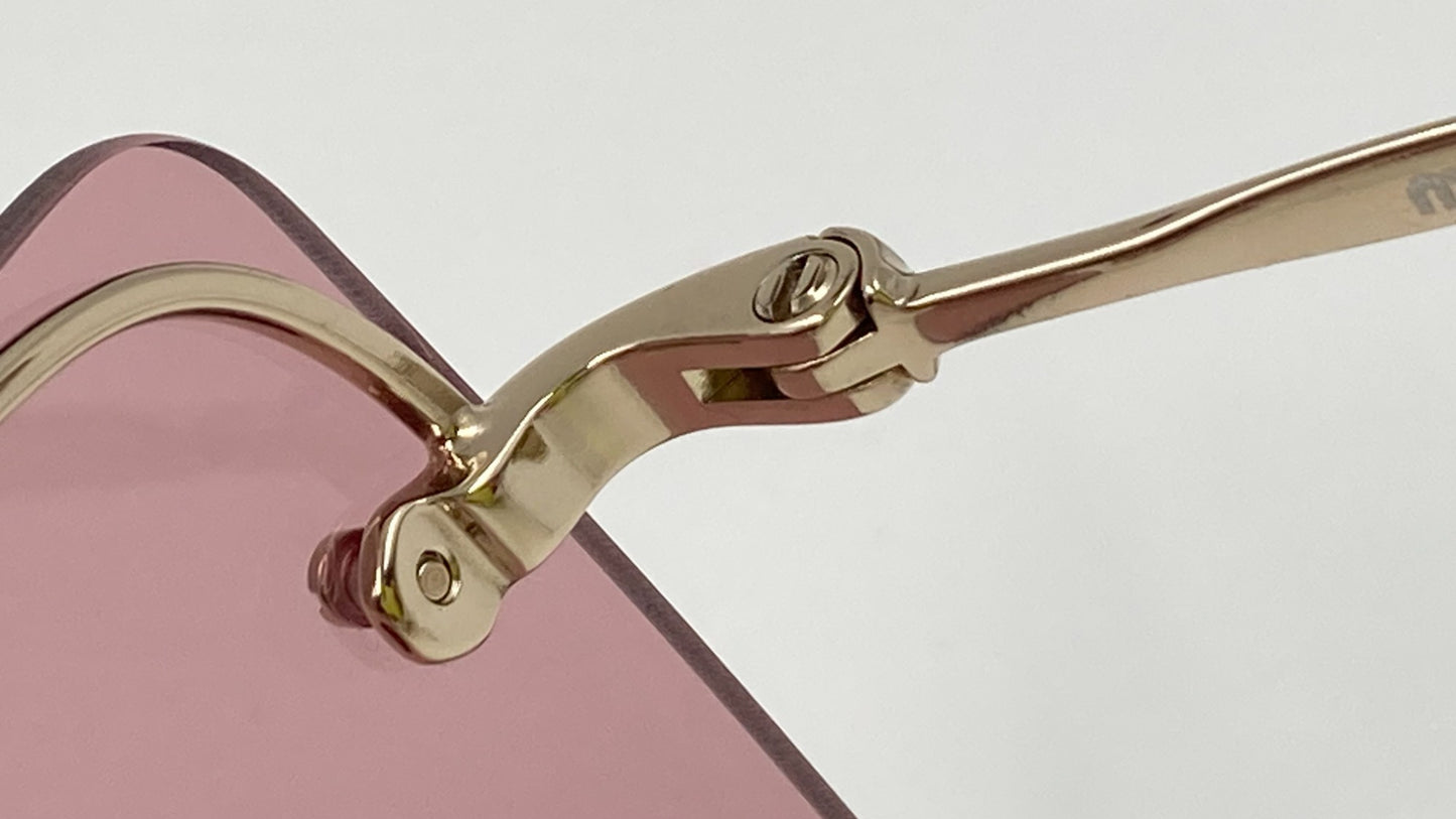 *NEW* MIU MIU MU59T ZVN-9G1 SPECIAL PROJECT SUNGLASSES - PALE GOLD/VIOLET