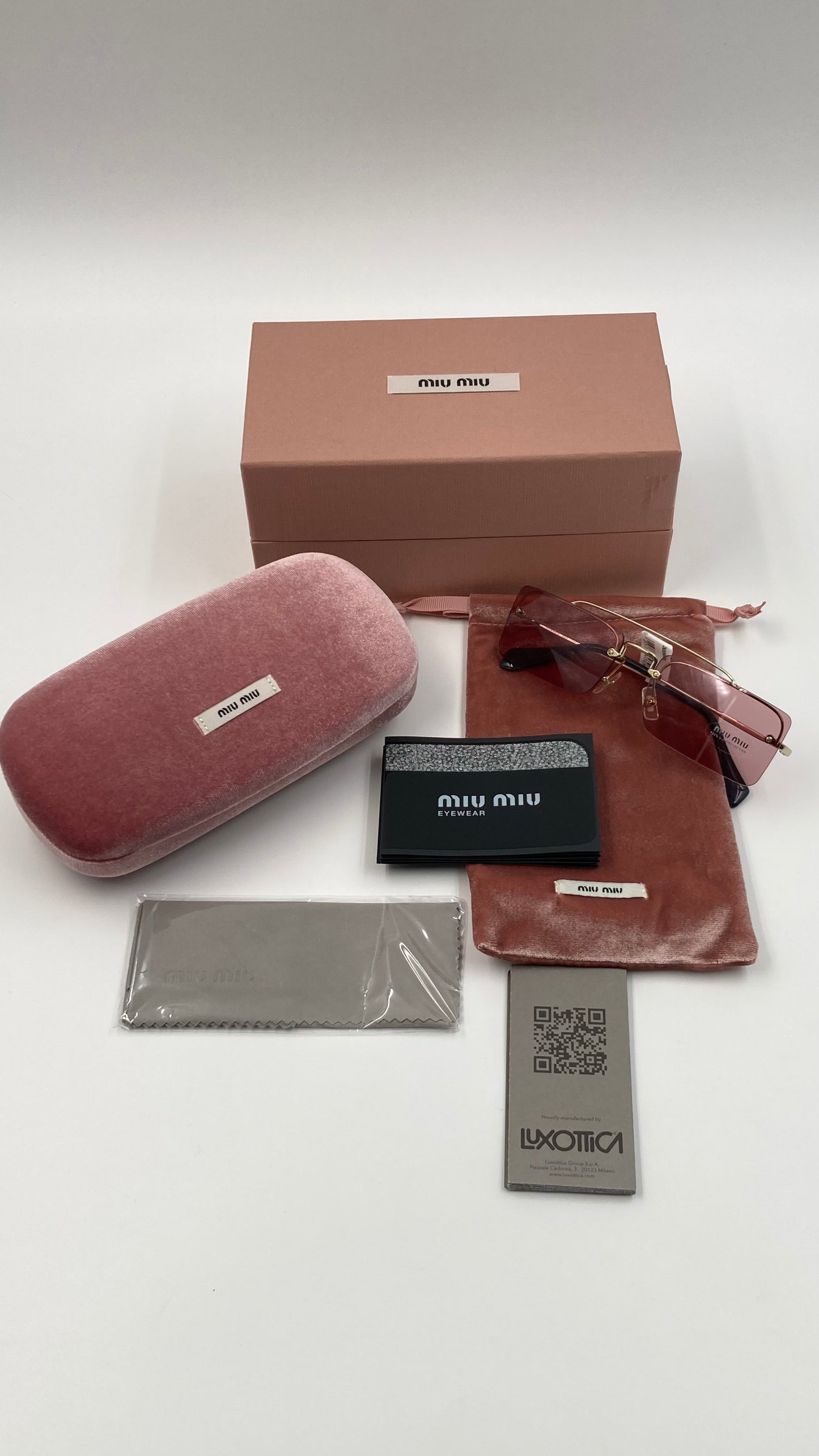 *NEW* MIU MIU MU59T ZVN-9G1 SPECIAL PROJECT SUNGLASSES - PALE GOLD/VIOLET