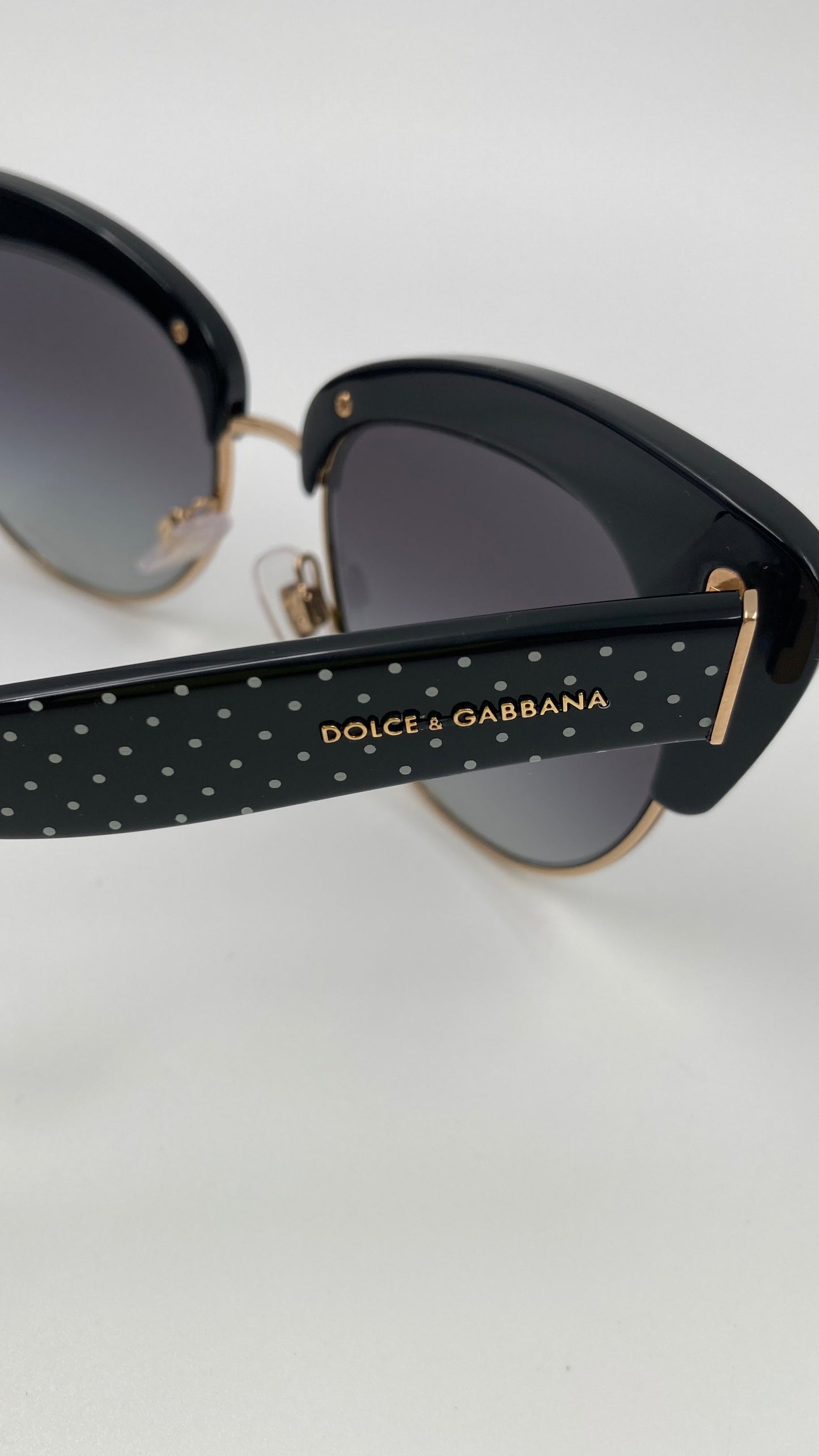 *NEW* DOLCE&GABBANA DG4277 3126/8G SUNGLASSES - BLACK/WHITE POIS/GREY GRADIENT