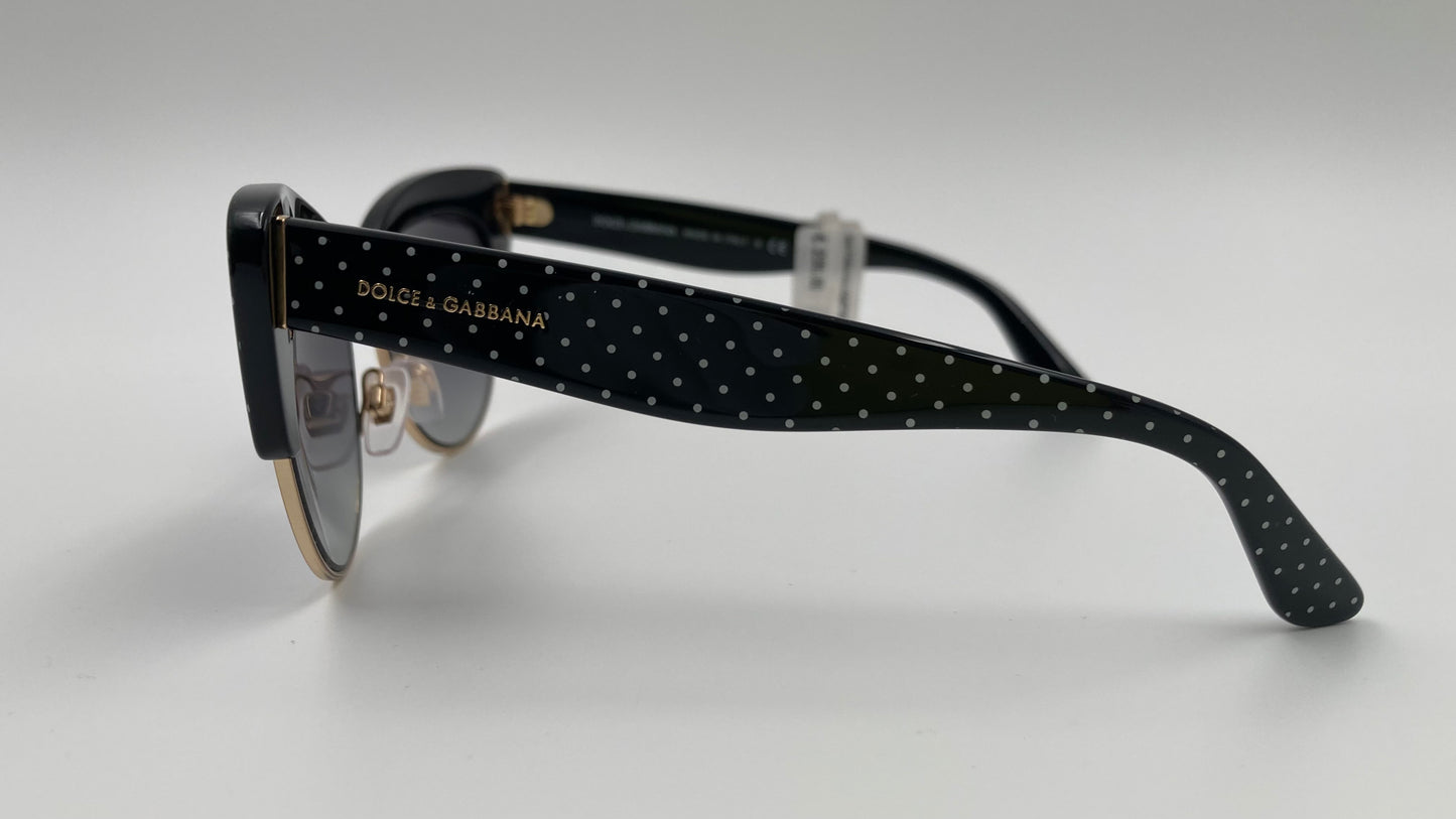 *NEW* DOLCE&GABBANA DG4277 3126/8G SUNGLASSES - BLACK/WHITE POIS/GREY GRADIENT