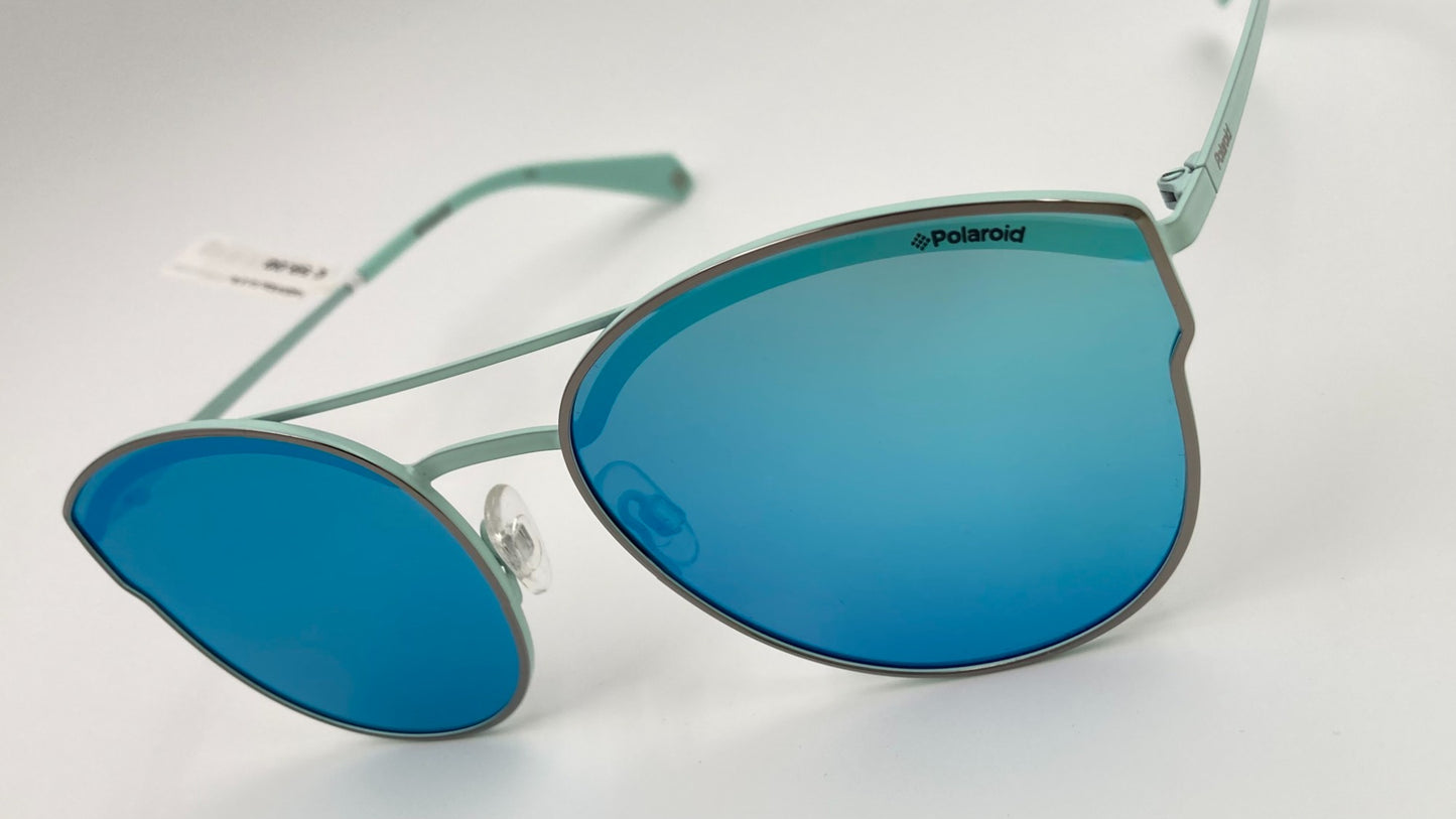 *NEW* POLAROID PLD4057/S - 6LB5X SUNGLASSES - CYAN BLUE MIRROR