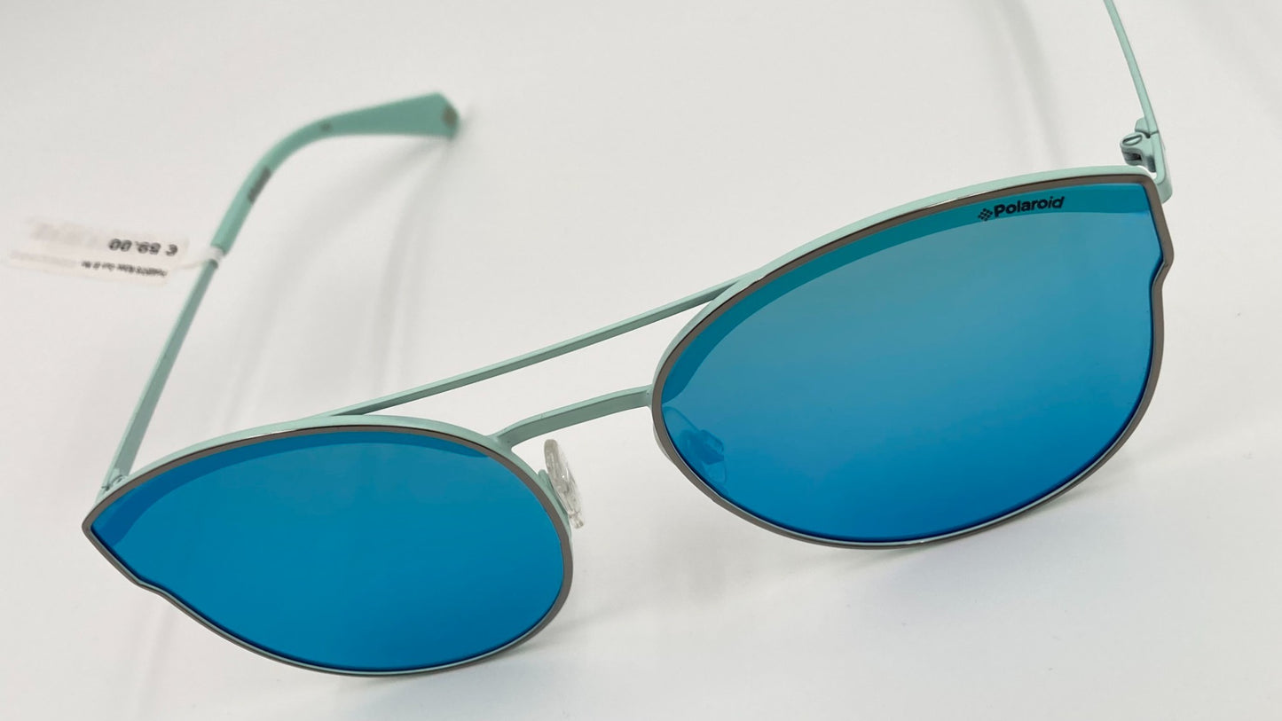 *NEW* POLAROID PLD4057/S - 6LB5X SUNGLASSES - CYAN BLUE MIRROR