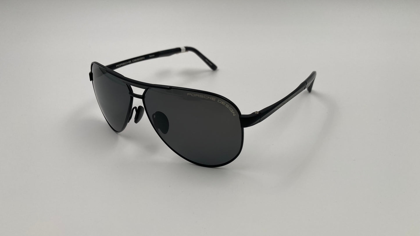 *NEW* PORSCHE DESIGN P8649 A 6210 POLARIZED SUNGLASSES - GREY/BLACK