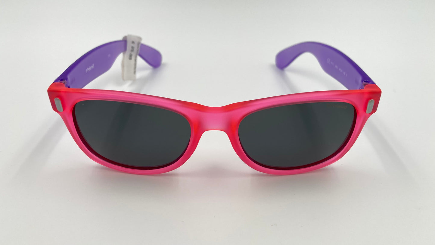 *NEW* POLAROID KIDS P0115-IUBY2 SUNGLASSES - VIOLET PINK/ GREY POLARIZED