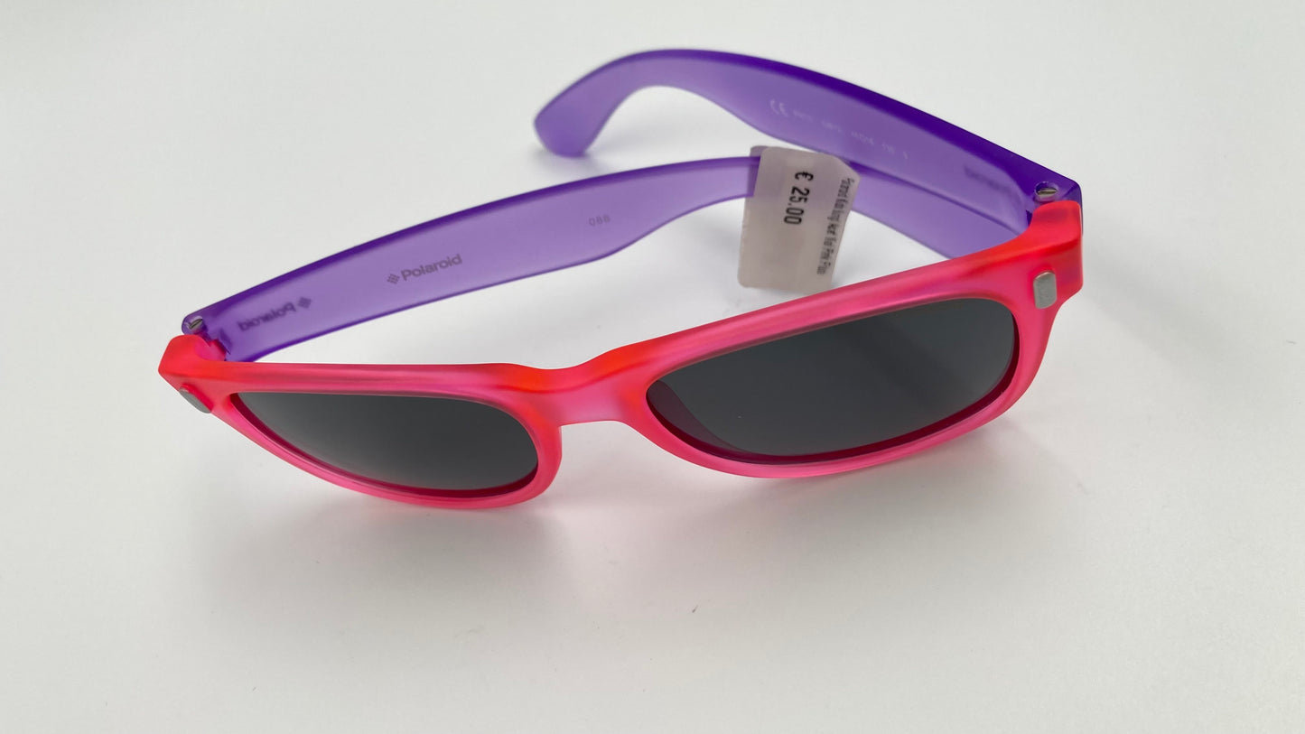 *NEW* POLAROID KIDS P0115-IUBY2 SUNGLASSES - VIOLET PINK/ GREY POLARIZED