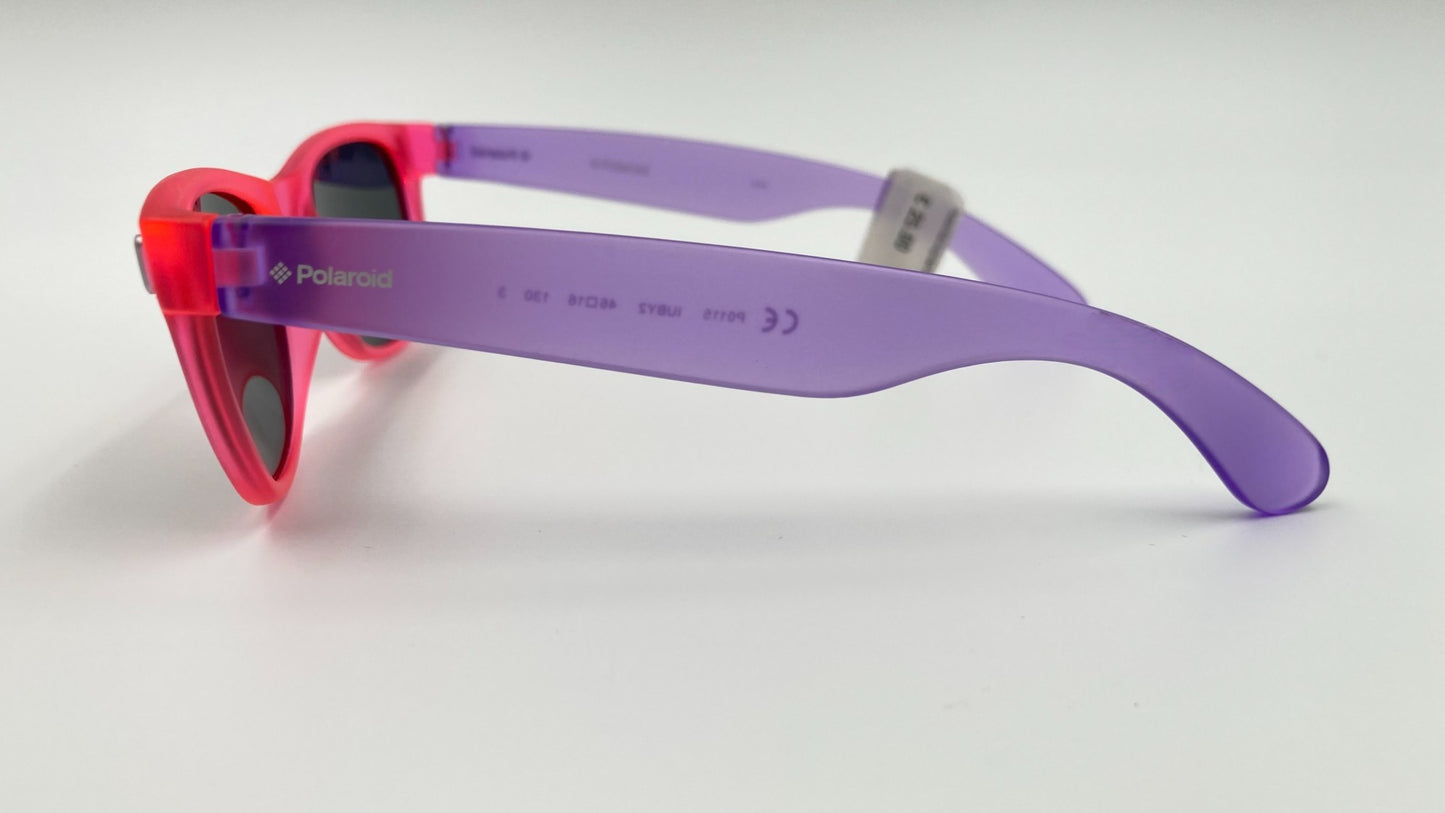 *NEW* POLAROID KIDS P0115-IUBY2 SUNGLASSES - VIOLET PINK/ GREY POLARIZED