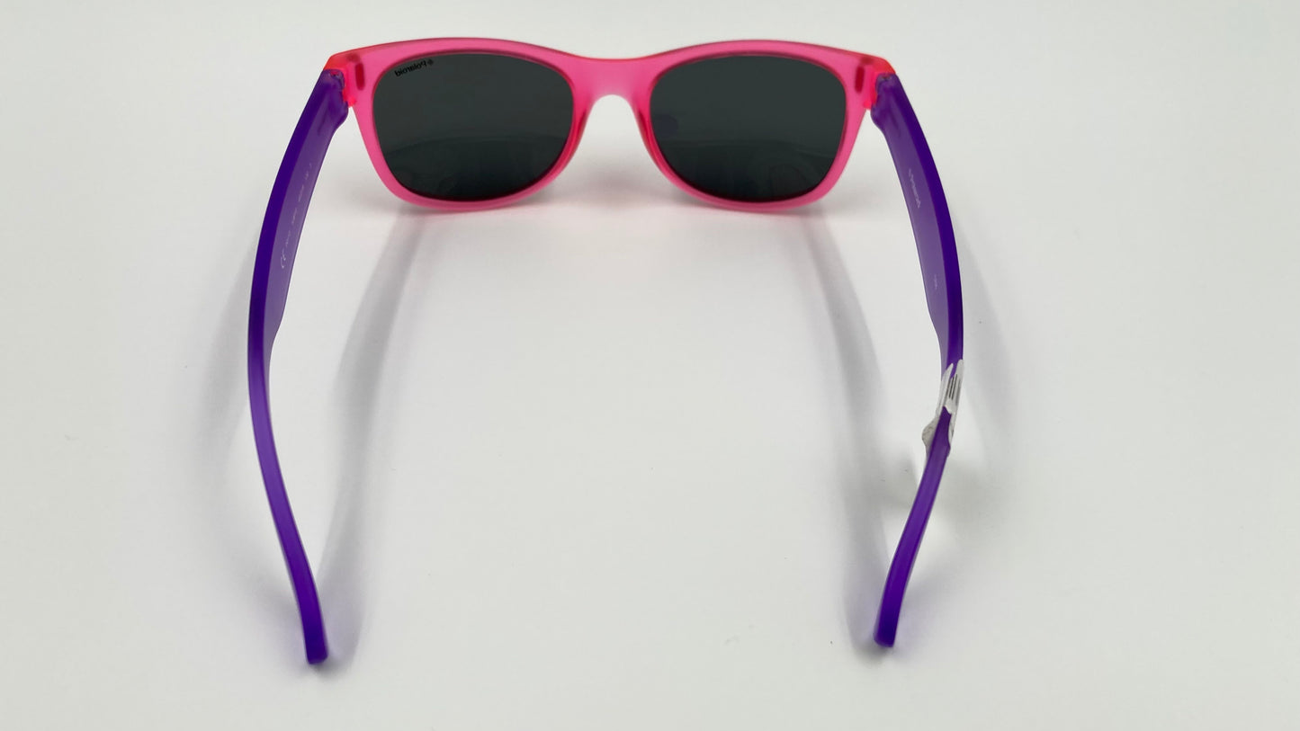 *NEW* POLAROID KIDS P0115-IUBY2 SUNGLASSES - VIOLET PINK/ GREY POLARIZED