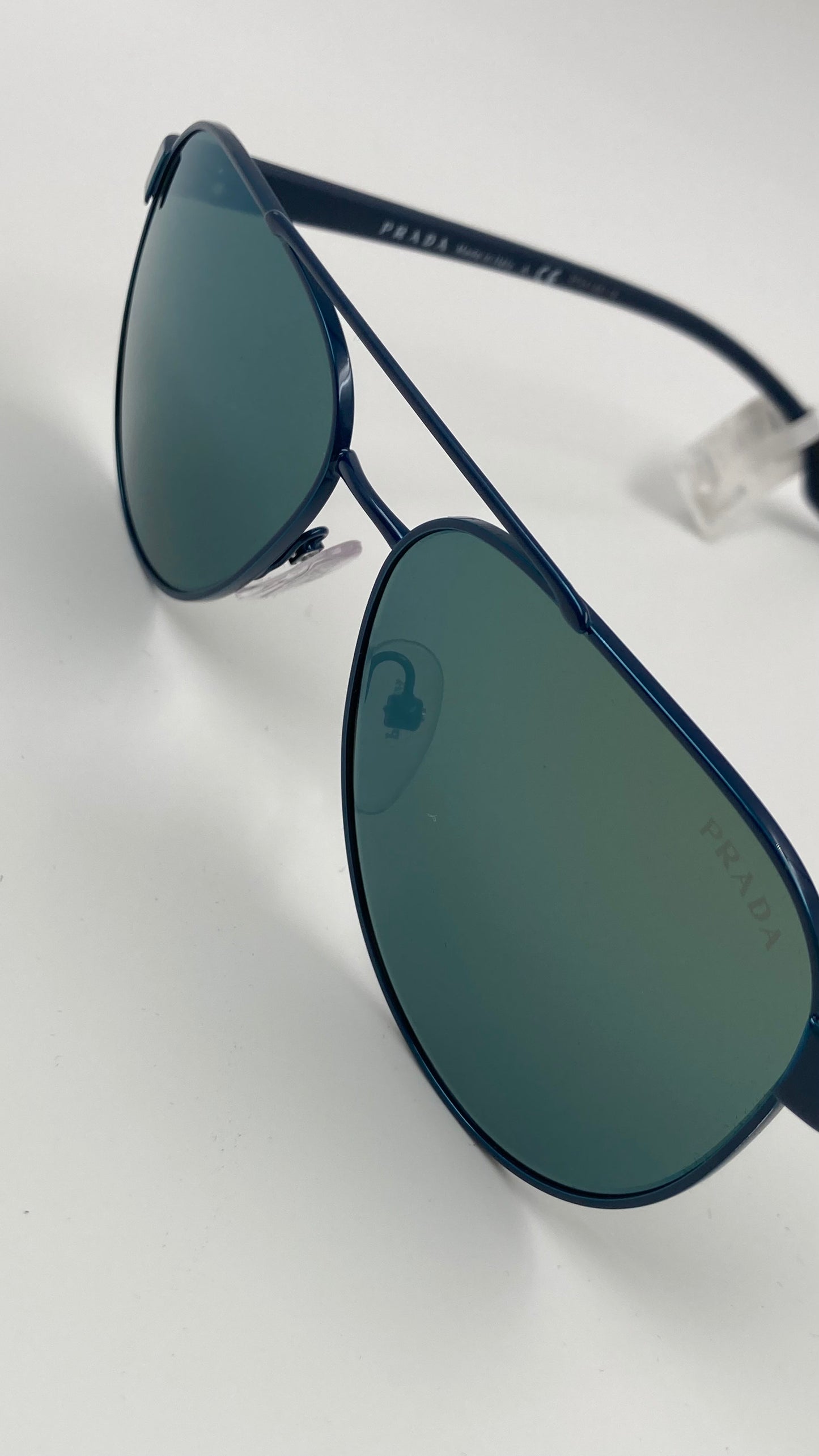 *NEW* PRADA LINEA ROSSA PS54T 58/14/145 SUNGLASSES - BLUE/GREEN MIRROR GREEN