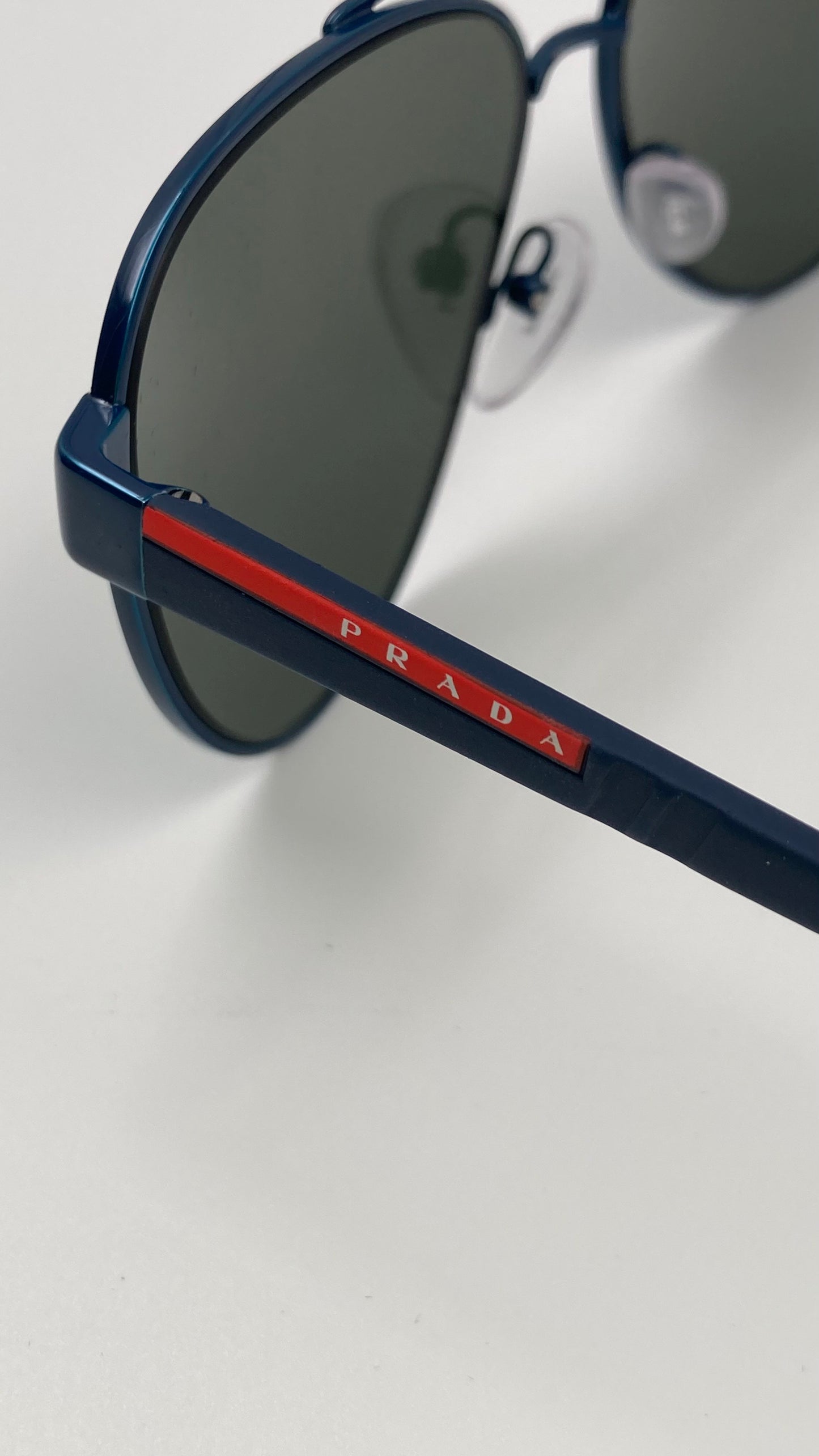 *NEW* PRADA LINEA ROSSA PS54T 58/14/145 SUNGLASSES - BLUE/GREEN MIRROR GREEN