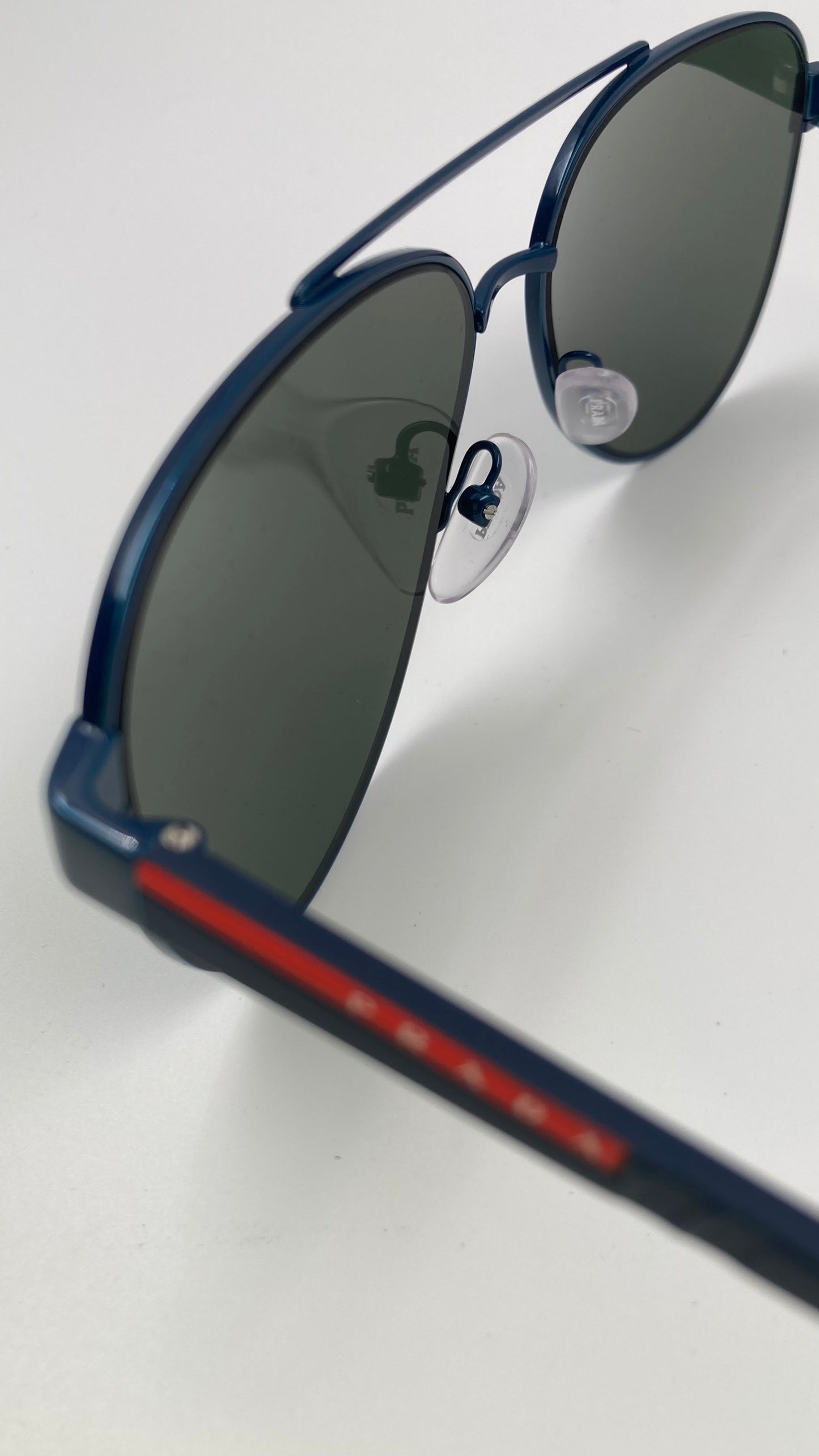 *NEW* PRADA LINEA ROSSA PS54T 58/14/145 SUNGLASSES - BLUE/GREEN MIRROR GREEN