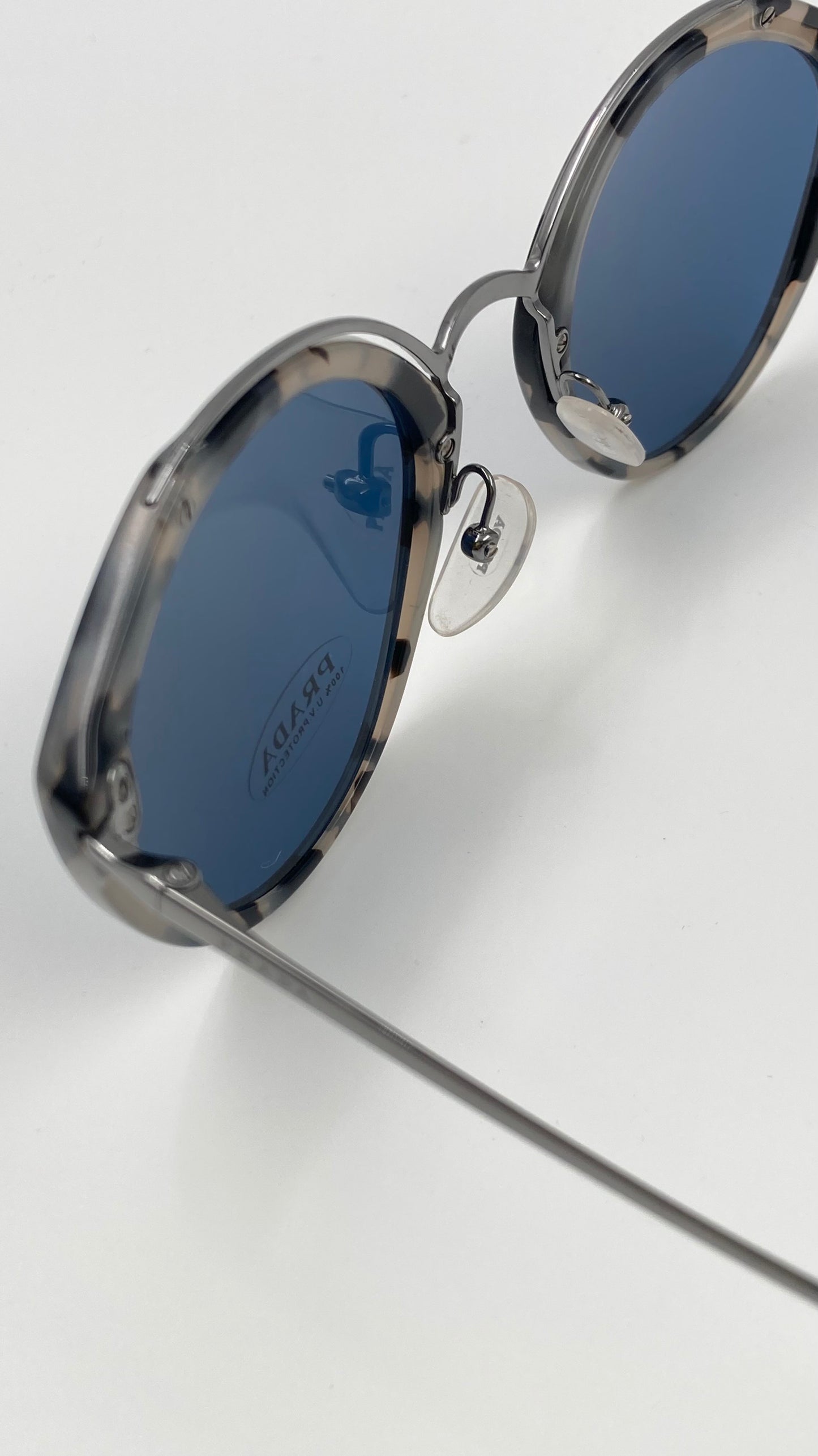 *NEW* PRADA CONCEPTUAL SUNGLASSES PR18U HU7219 53/24/140 - GREY HAVANA/BLUE