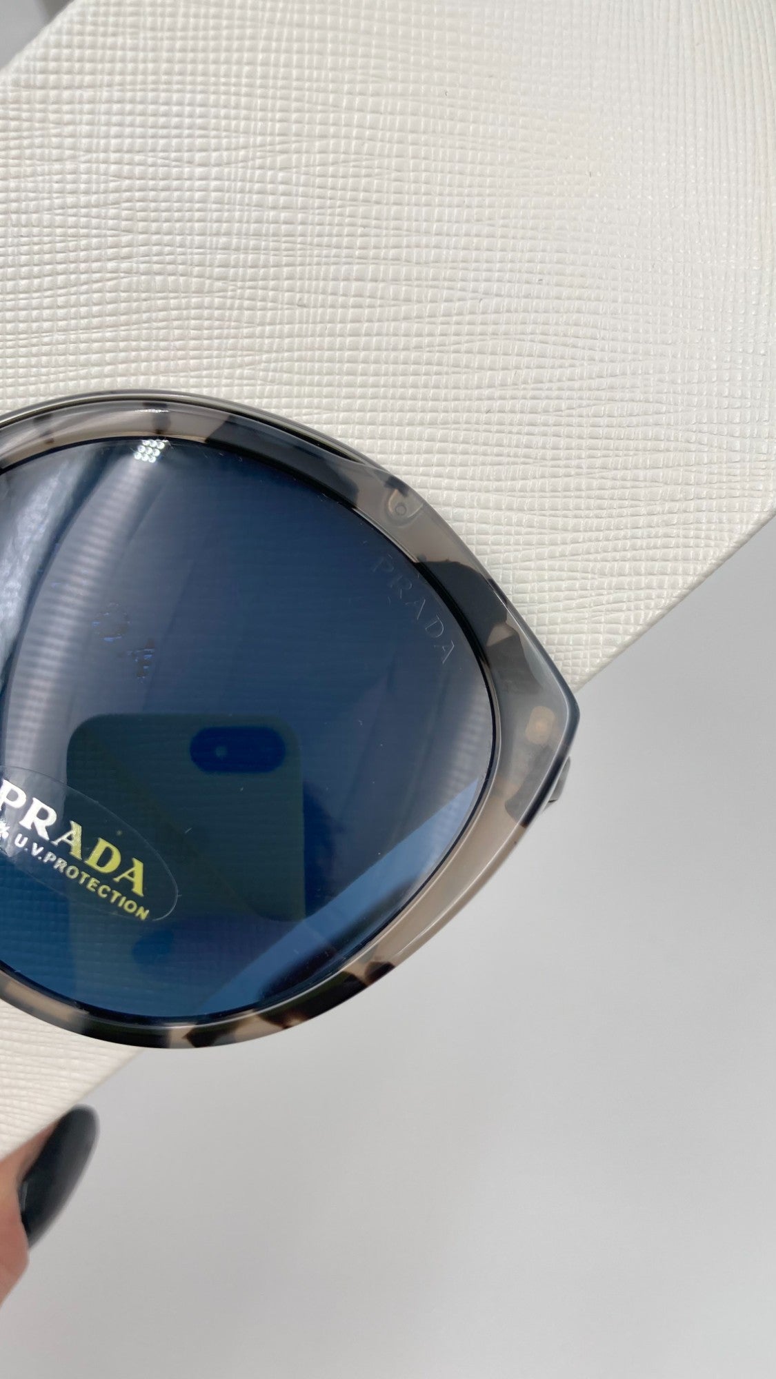 *NEW* PRADA CONCEPTUAL SUNGLASSES PR18U HU7219 53/24/140 - GREY HAVANA/BLUE